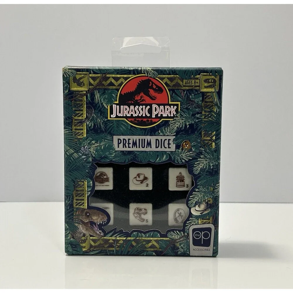 Jurassic Park Premium Dice Set NIB Factory Sealed Playable Collectible